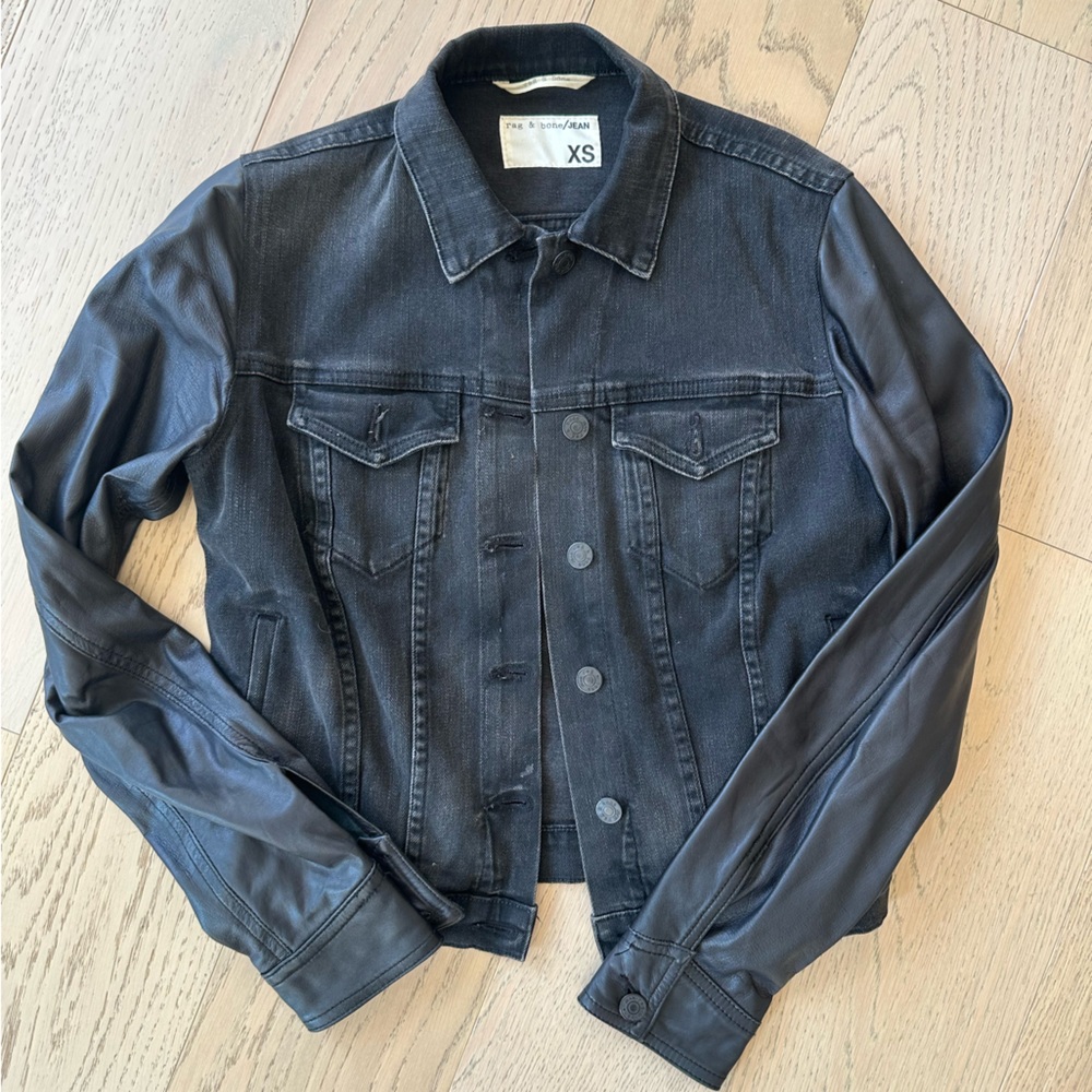 rag & bone Black Jean Jacket